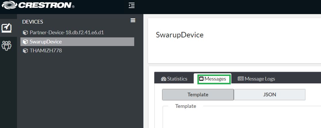 Messages Tab