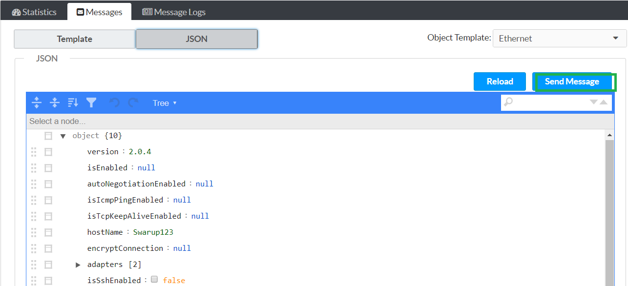 Send Message (JSON)